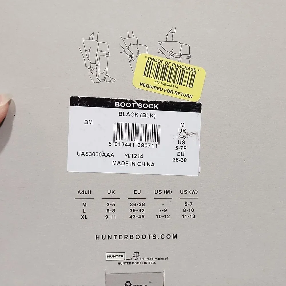 NIB Hunter Original Tall Fleece Boot Socks